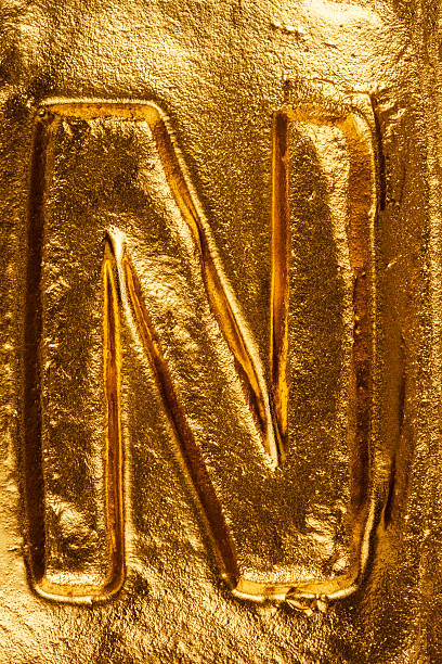 istock Golden letter N 477578860