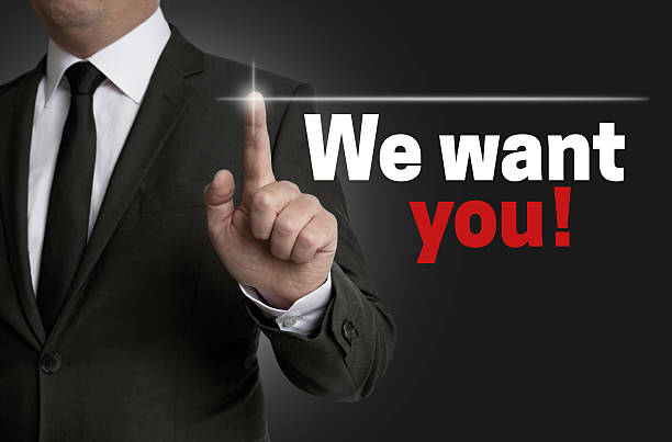 istock We want you Touchscreen is served by businessman 477580018