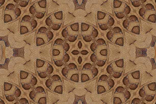 istock Carved wood wall close 477580486