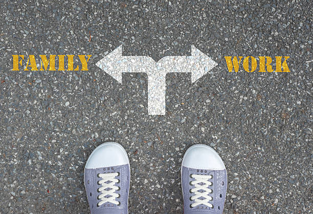 istock Dicision at the crossroad - family or work 477586364