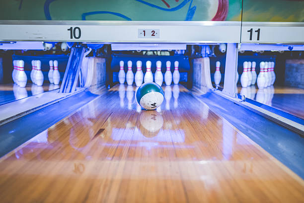 Bowling alley stock photo