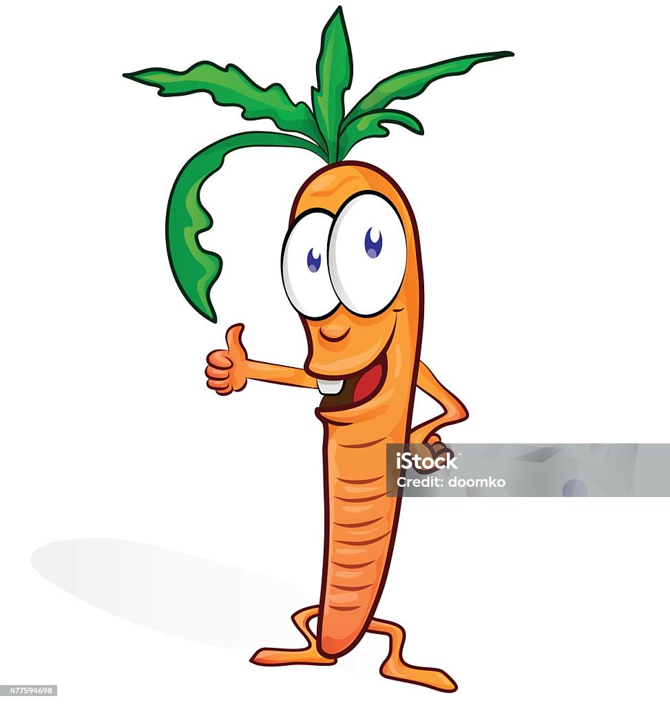 Vui Vẻ Cà Rốt Phim Hoạt Hình Cô Lập Hình minh họa Sẵn có - Tải ...