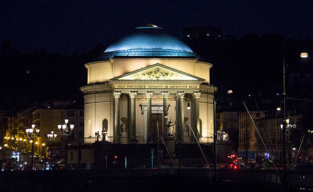 istock Church in Torino at night 477597403