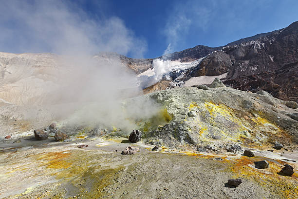 istock Crater active volcano of Kamchatka Peninsula 477598913