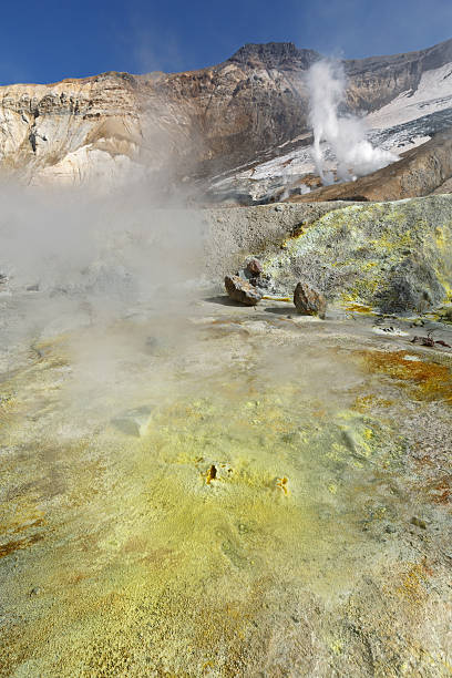 istock Crater active volcano of Kamchatka Peninsula 477598921