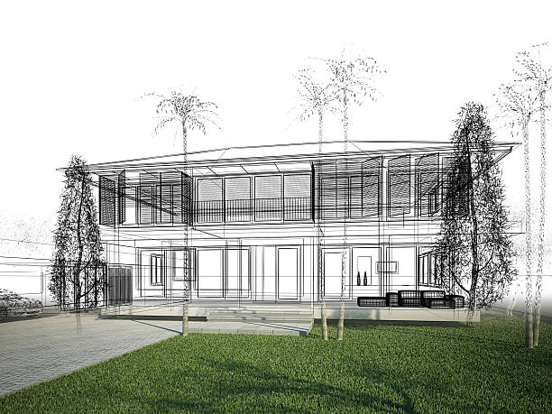 istock abstract sketch design of house 477598972