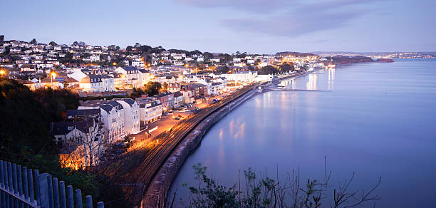 istock Dawlish Devon taken at dusk from the cliffs above 477602212