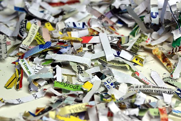 istock Business Security and Recycling Concept - Shredded paper closeup 477605677