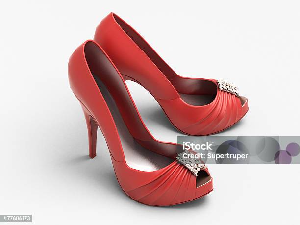 Womens Red Shoes Stock Photo - Download Image Now - Beauty, Condition, High Heels