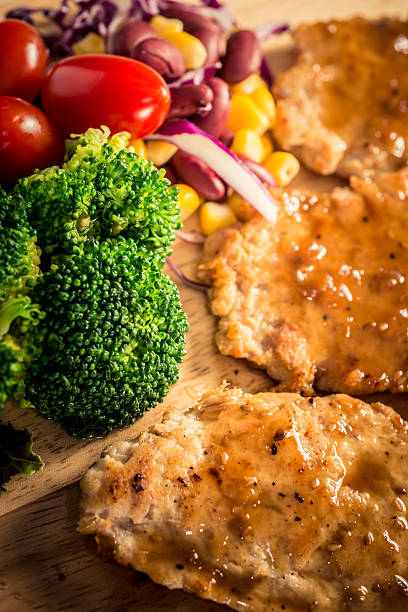 Pork steak topped with pepper sauce