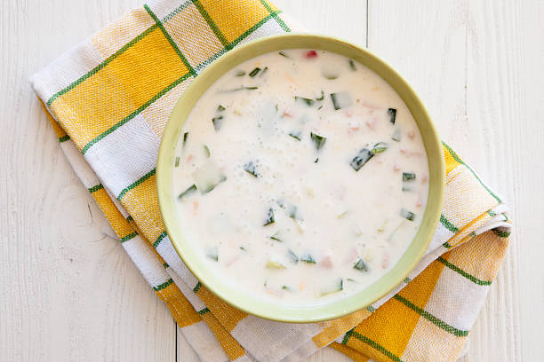 istock Traditional russian dish okroshka 477608030