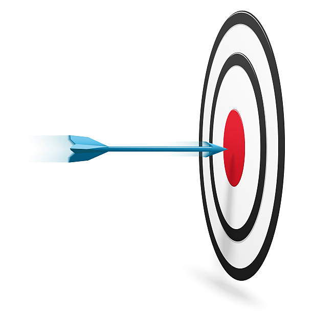istock Arrow hitting the center of target 477609514