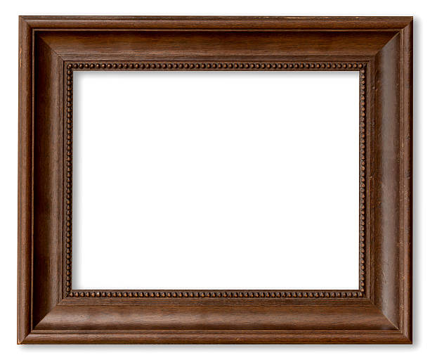 istock Wood frame for picture on isolated white with space. 477612118