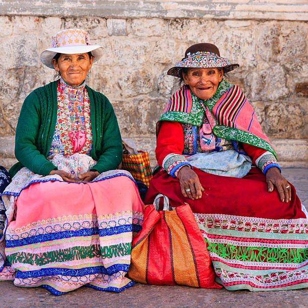 istock Peruvian women in national clothing, Chivay, Peru 477613694