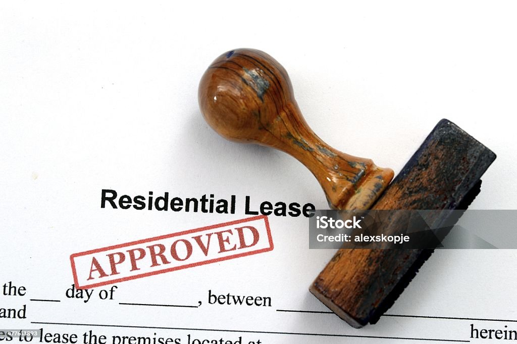 Residential lease - approved Apartment Stock Photo