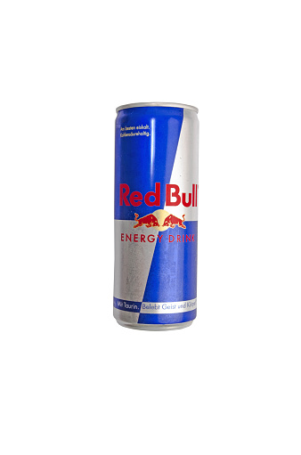Bluesilver Red Bull Can On White Background Stock Photo - Download Image  Now - Red Bull, Can, 2015 - iStock