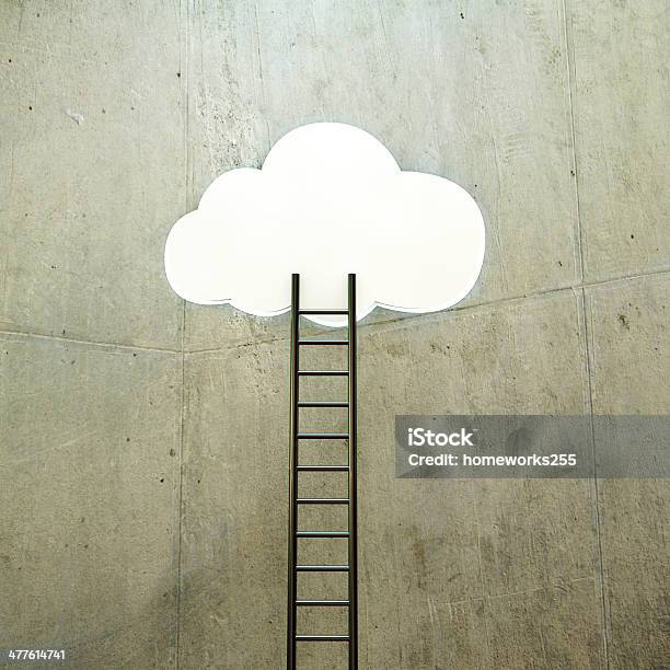 Cloud With Ladder Stock Photo - Download Image Now - Boarding Stairs, Business, Cloudscape