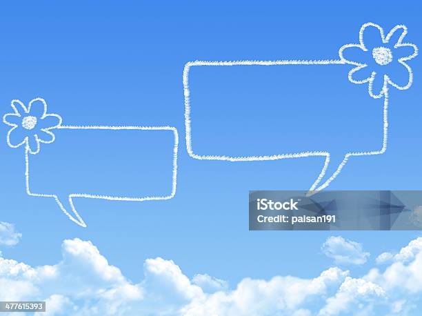 Nube Con Forma De Concepto De Chat Dream Foto de stock y más banco de imágenes de Aplastado - Aplastado, Aspiraciones, Azul