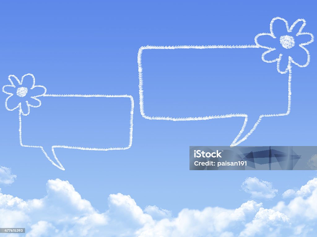 Nuvem em forma de conceito de bate-papo, dream - Foto de stock de Aspiração royalty-free