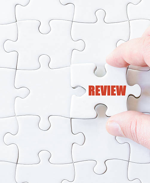istock Missing jigsaw puzzle piece with word  REVIEW 477616168