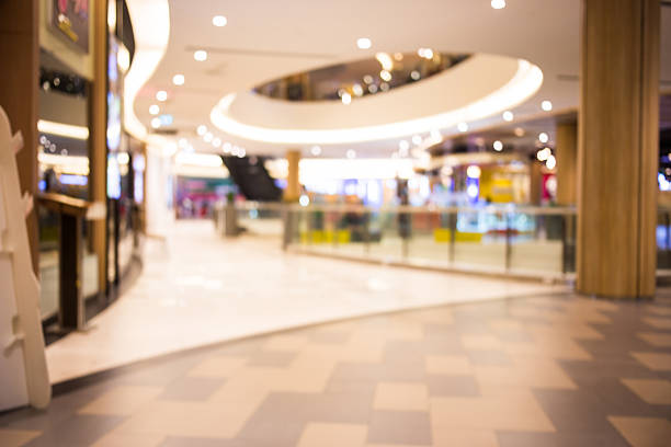 istock Blurred image of shopping mall and bokeh background. 477616422