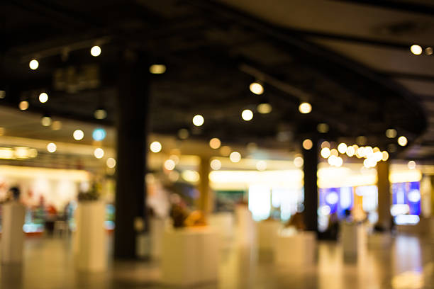 istock Blurred image of shopping mall and bokeh background. 477616428