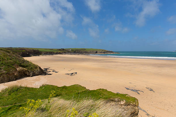 istock Sandy beach in Cornwall Harlyn Bay North Cornish coast near 477619174