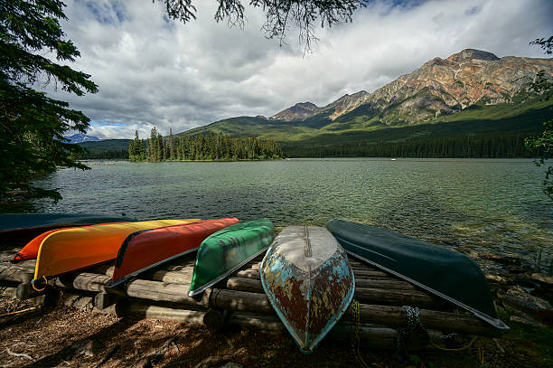istock Pyramid Lake in Jasper National Park 477619560