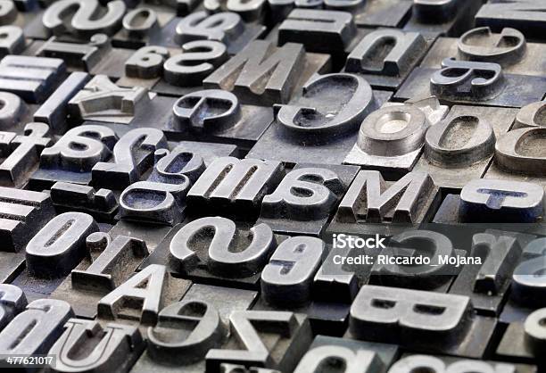 Random Letterpress Stock Photo - Download Image Now - Alphabet, Author, Book