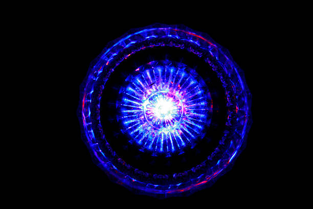 istock Luminous blue purple light ball 477622207