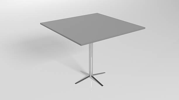 istock Metal square table isolated on white background 477624346