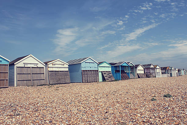 istock Beach Huts in Lancing, West Sussex 477627740