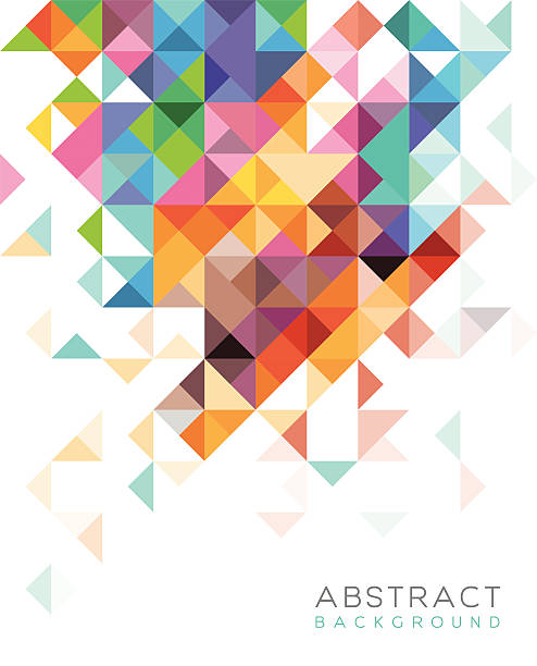 ilustraciones, imágenes clip art, dibujos animados e iconos de stock de fondo abstracto - geometric shape design pattern triangle