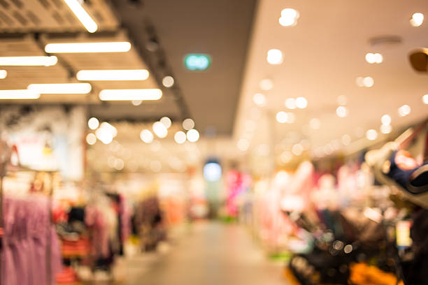 istock Blurred image of shopping mall and bokeh background. 477631742