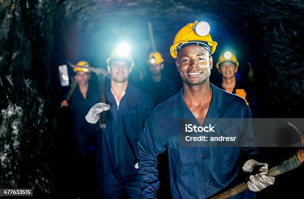 Group Of Miners Stock Photo - Download Image Now - Mining - Natural Resources, Miner, Mine