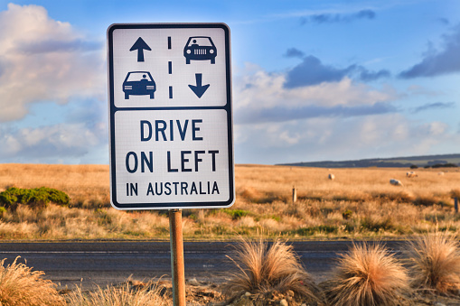 Australian outback road sign 