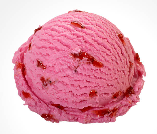 Strawberry ice cream(+clipping path)