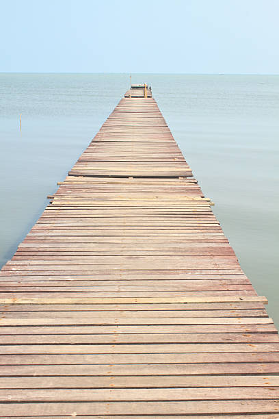 istock Wooden bridge into the sea 477642063