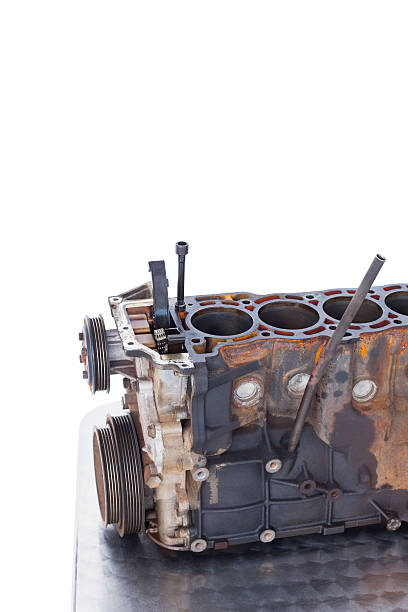 istock Close-up of old car engine 477644482