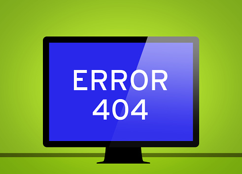 ERROR 404 with blue screen