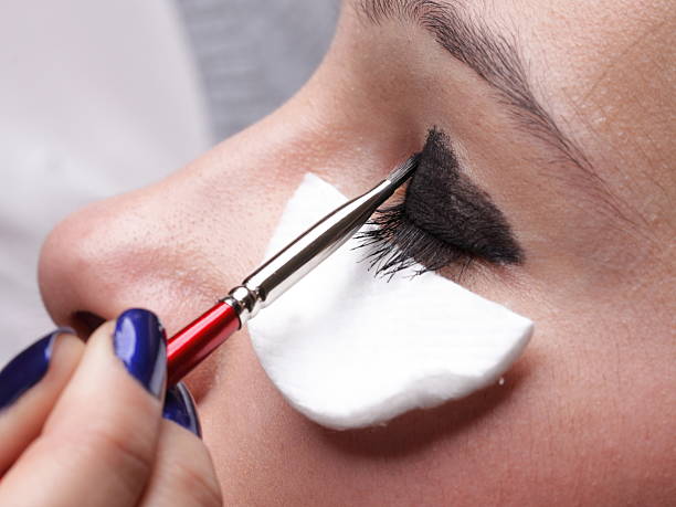 istock Woman applying eyeshadow makeup brush 477646117