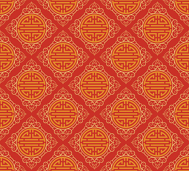 アジアのシームレスなパターン - asian ethnicity pattern textile seamless点のイラスト素材／クリップアート素材／マンガ素材／アイコン素材