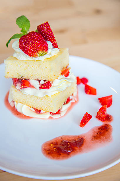 strawberry shortcake stock photo