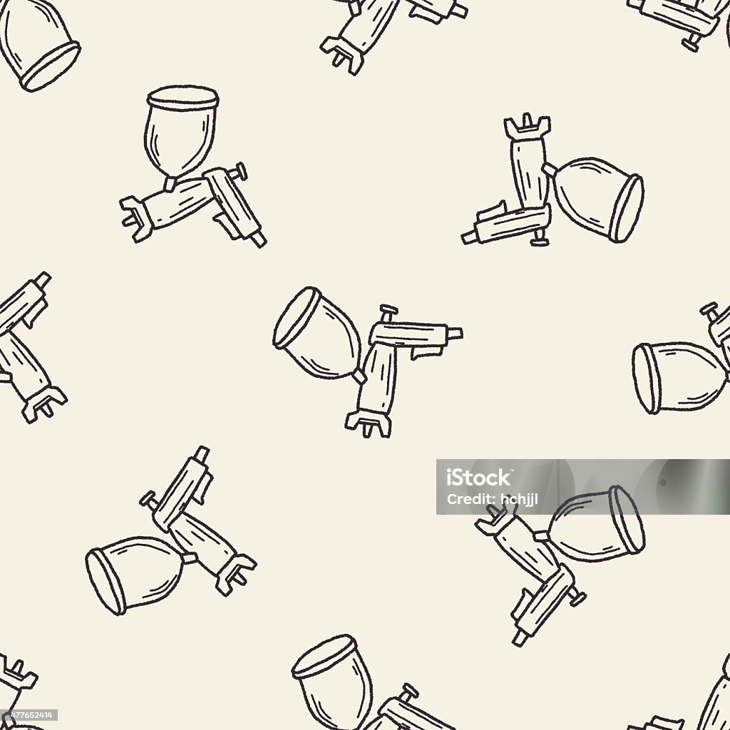 Custom Pattern Design Spray Gun Spray Gun Doodle Seamless Pattern Background Stock Illustration ...