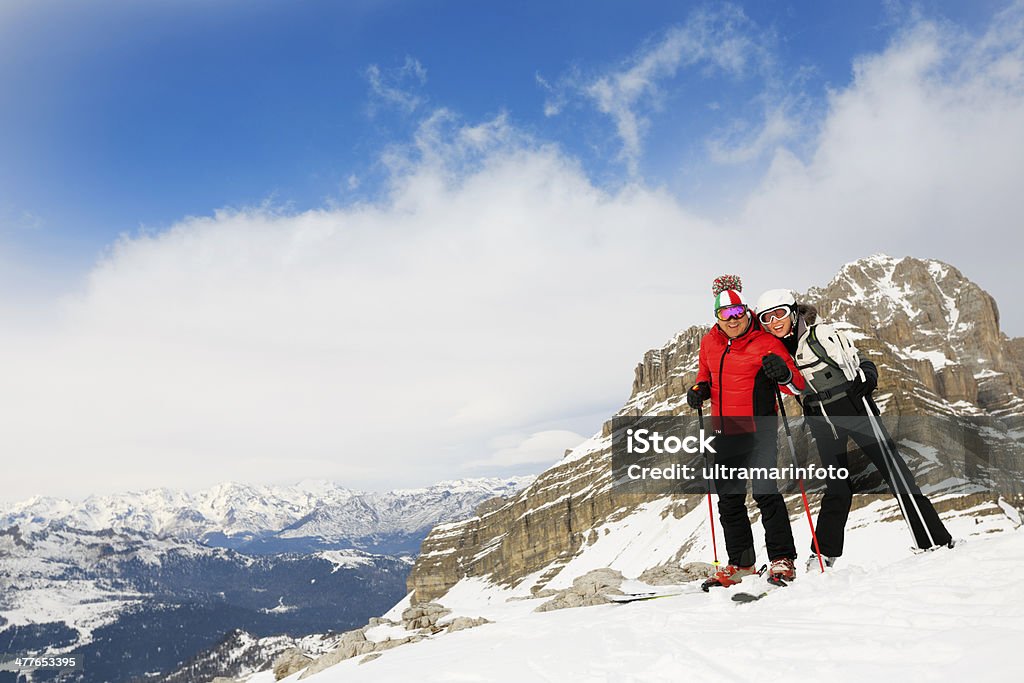 Esquiador de neve - Foto de stock de Casal royalty-free