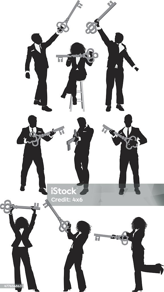 Business People With Key Stock Illustration - Download Image Now ...