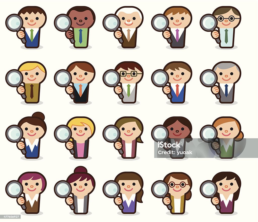 Business people with magnifying glass Business people with magnifying glass. Searching stock vector
