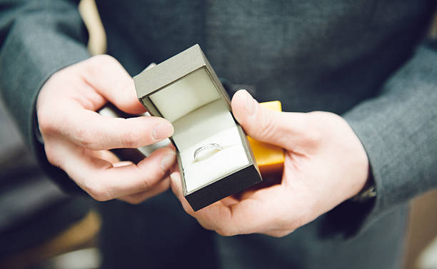 istock Groom / Bestman holds wedding ring 477658089