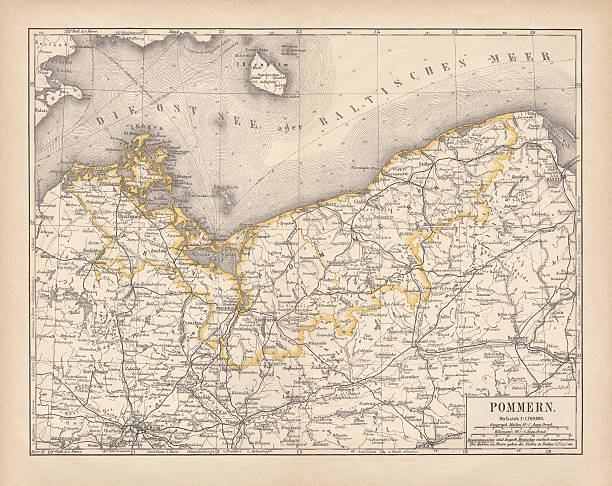 ilustraciones, imágenes clip art, dibujos animados e iconos de stock de pomerania, publicado en 1878 - deutsches reich