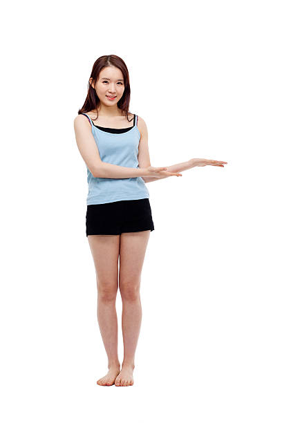 istock Asian woman present something. 477665011